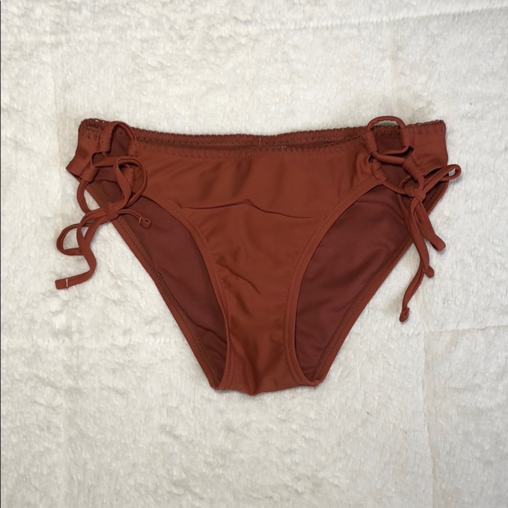 🥳Xhilaration Burnt Orange Swimsuit Tie Bottoms